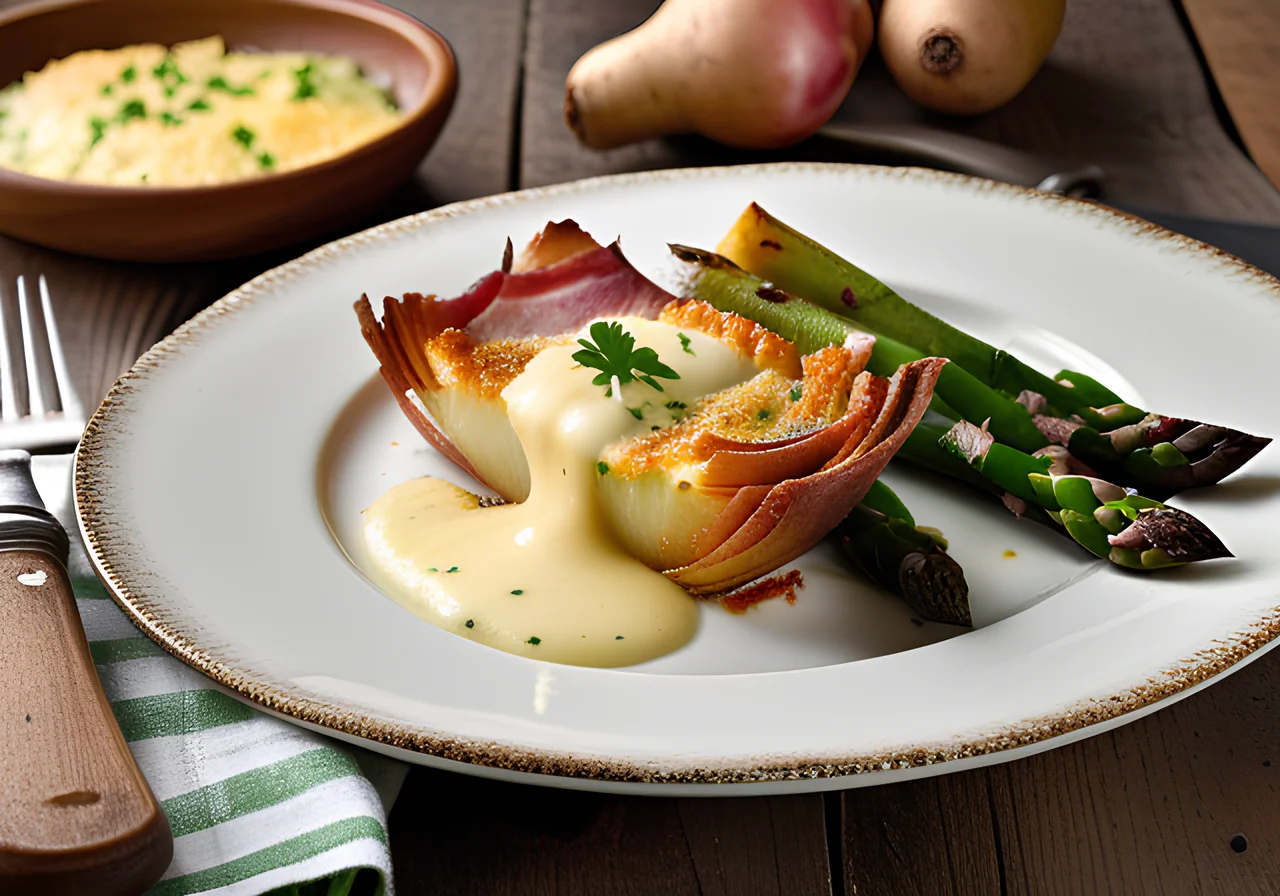 Asparagus and Potato Casserole with Ham