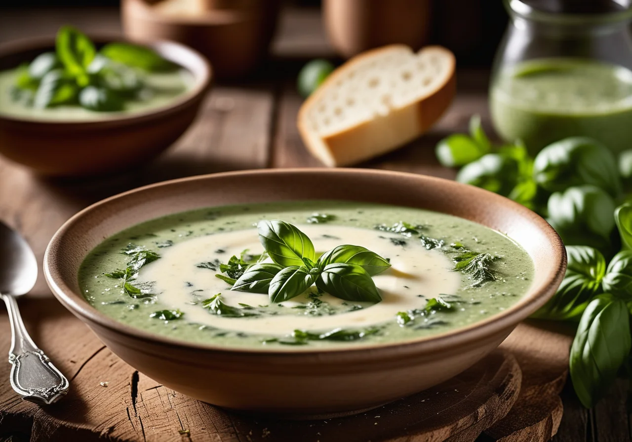 Basil Soup with Parmesan