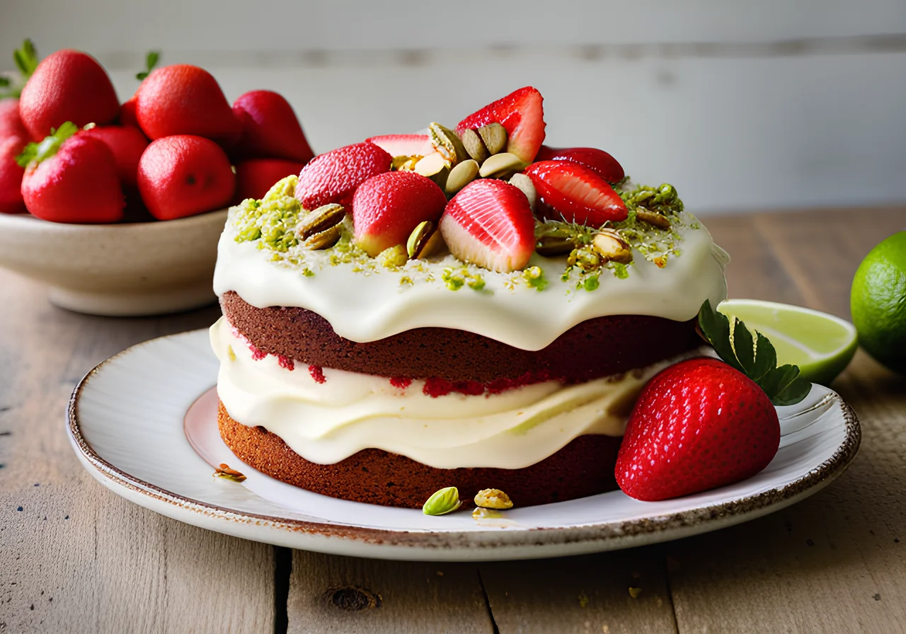 Fresh Strawberry Cake with Amarettini