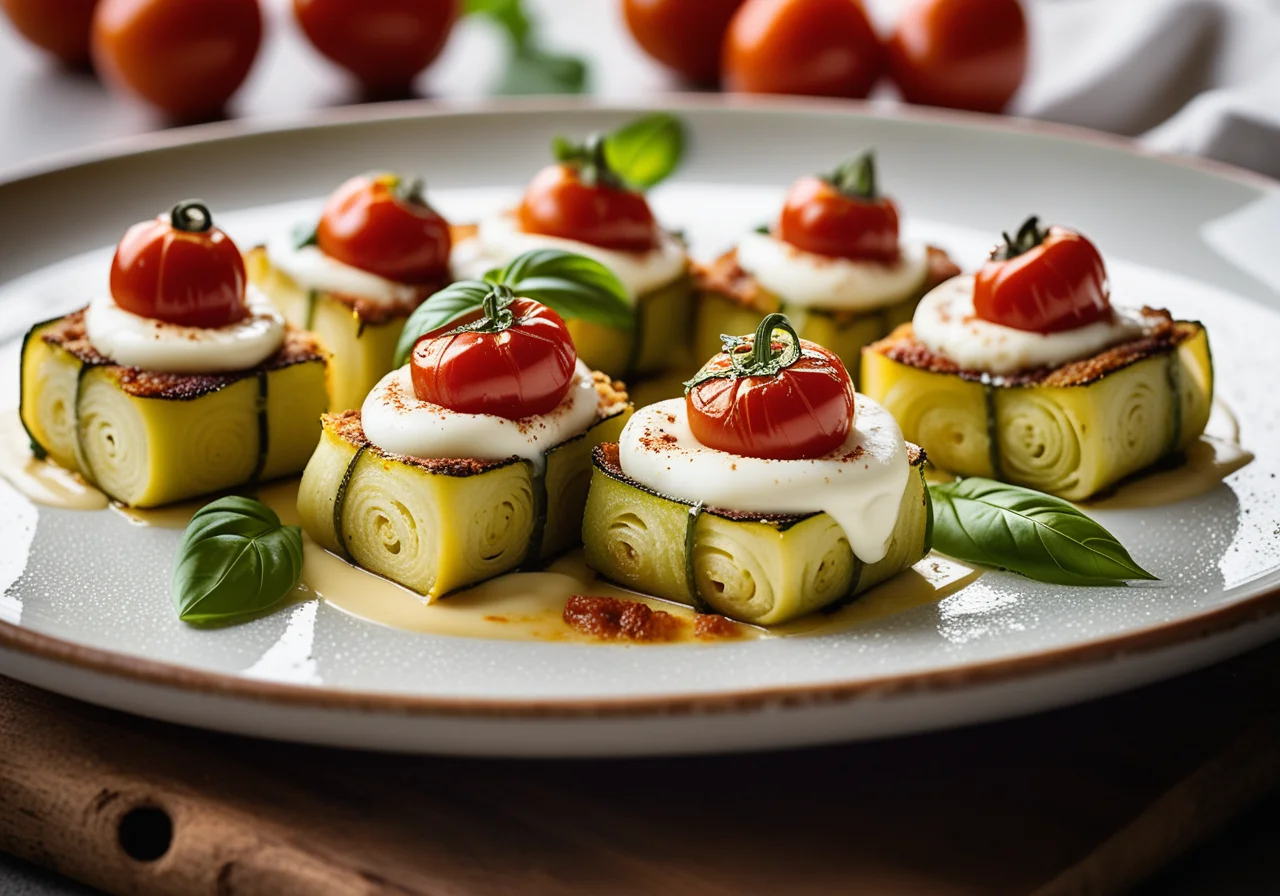Gratinated Zucchini Rolls for Thermomix
