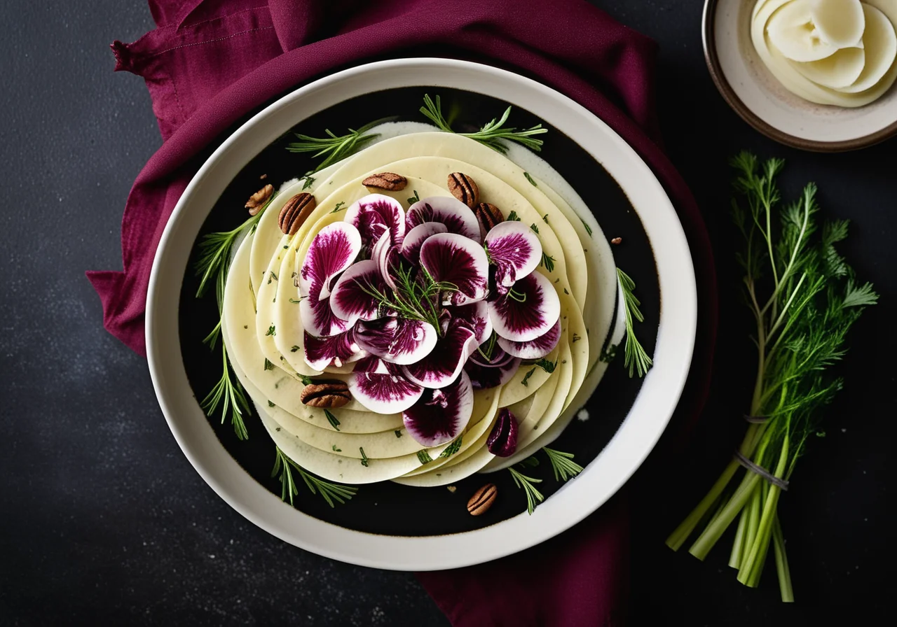 Radicchio-Fenchel-Salat mit Blauschimmelkäse