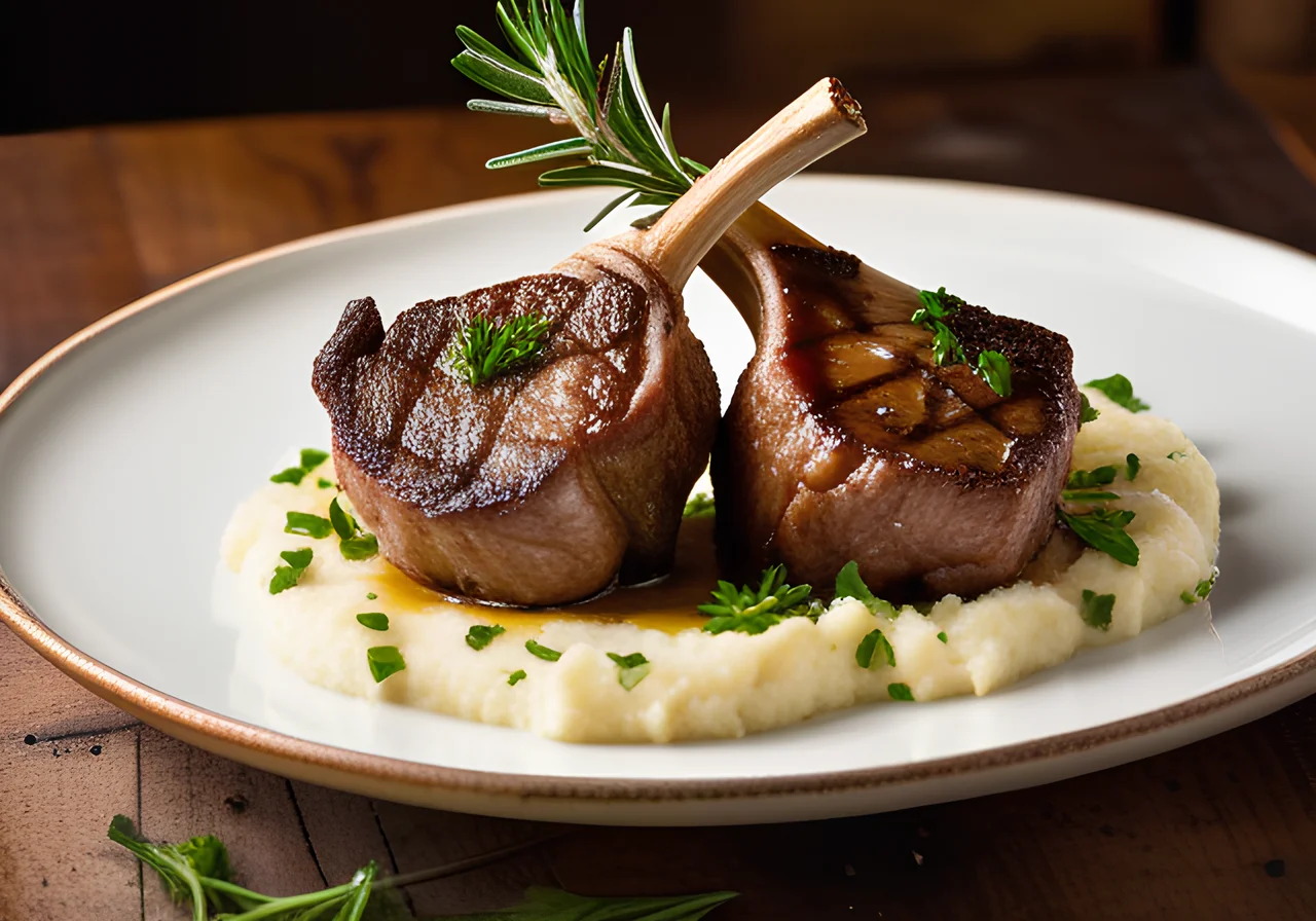 Lamb Chops with Mashed Potatoes