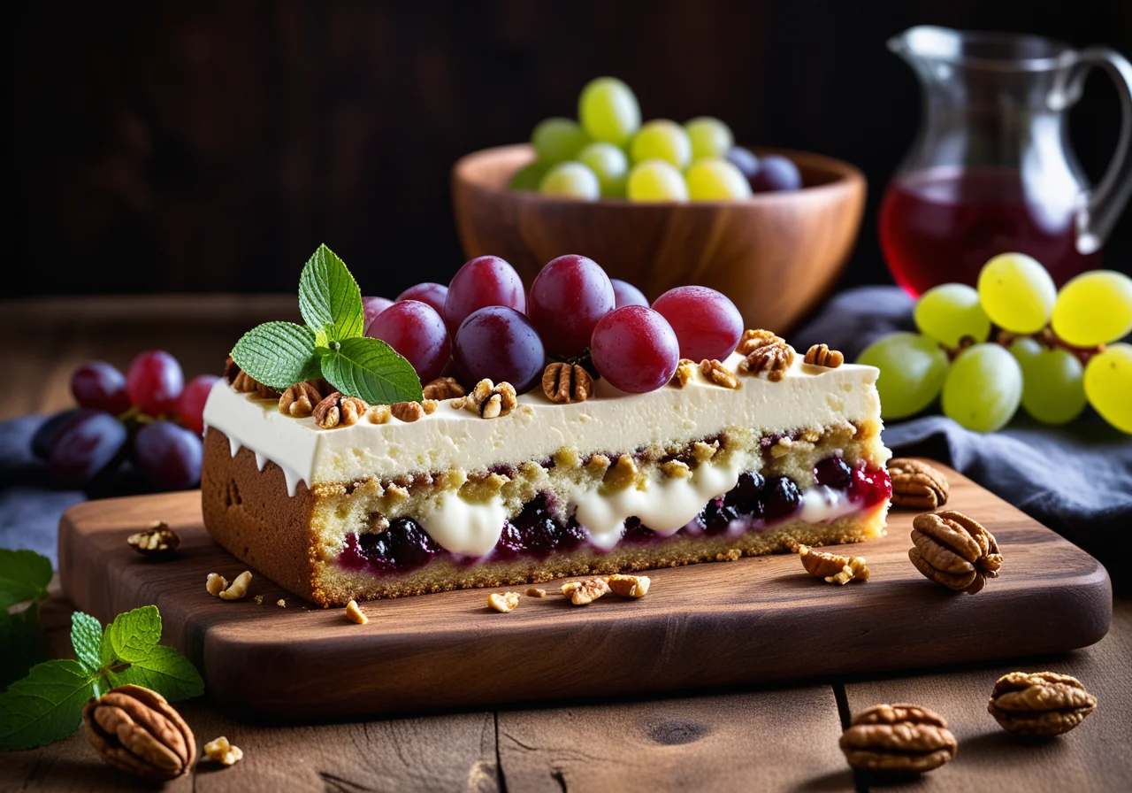 Walnut and Grape Cake