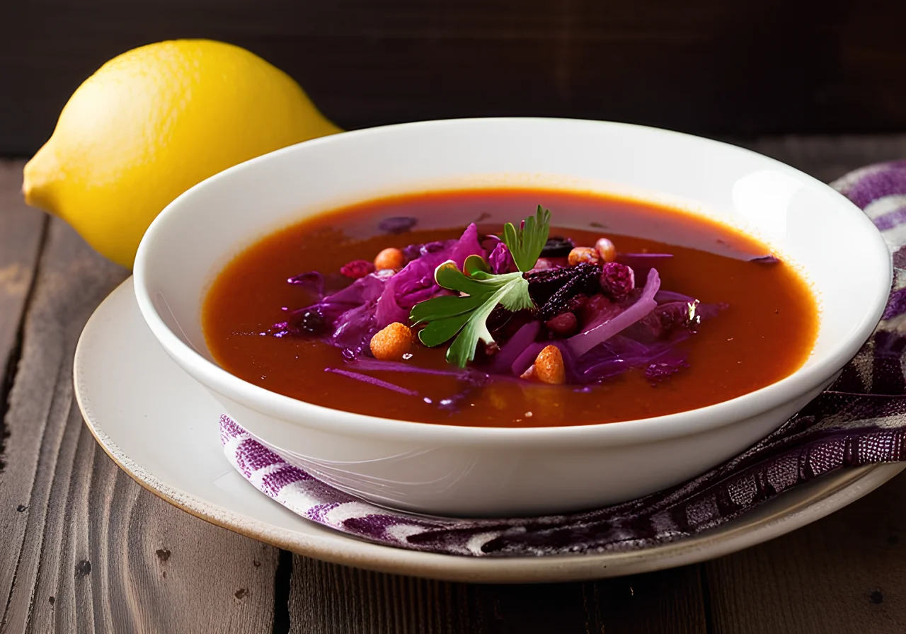 Red Cabbage Lentil Soup