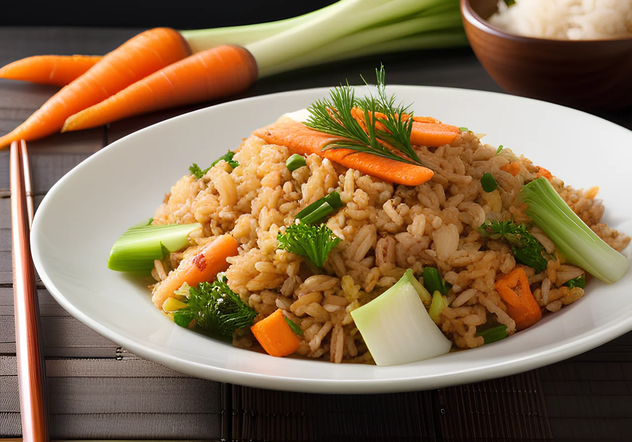 Stir-fried Rice with Chinese Cabbage and Carrots