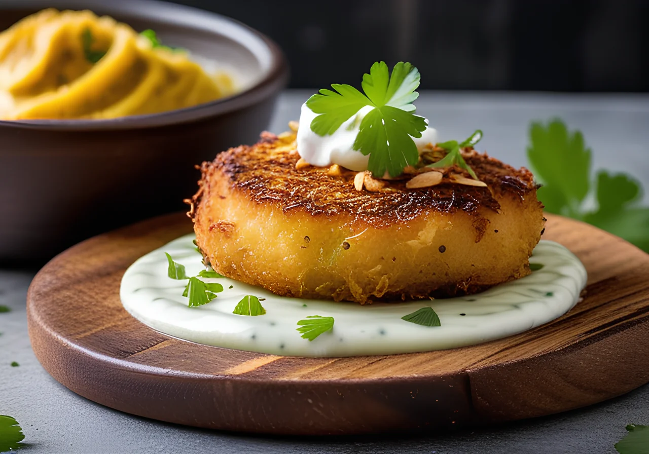 Indian Potato Patties with Coriander (Aloo Tikki)
