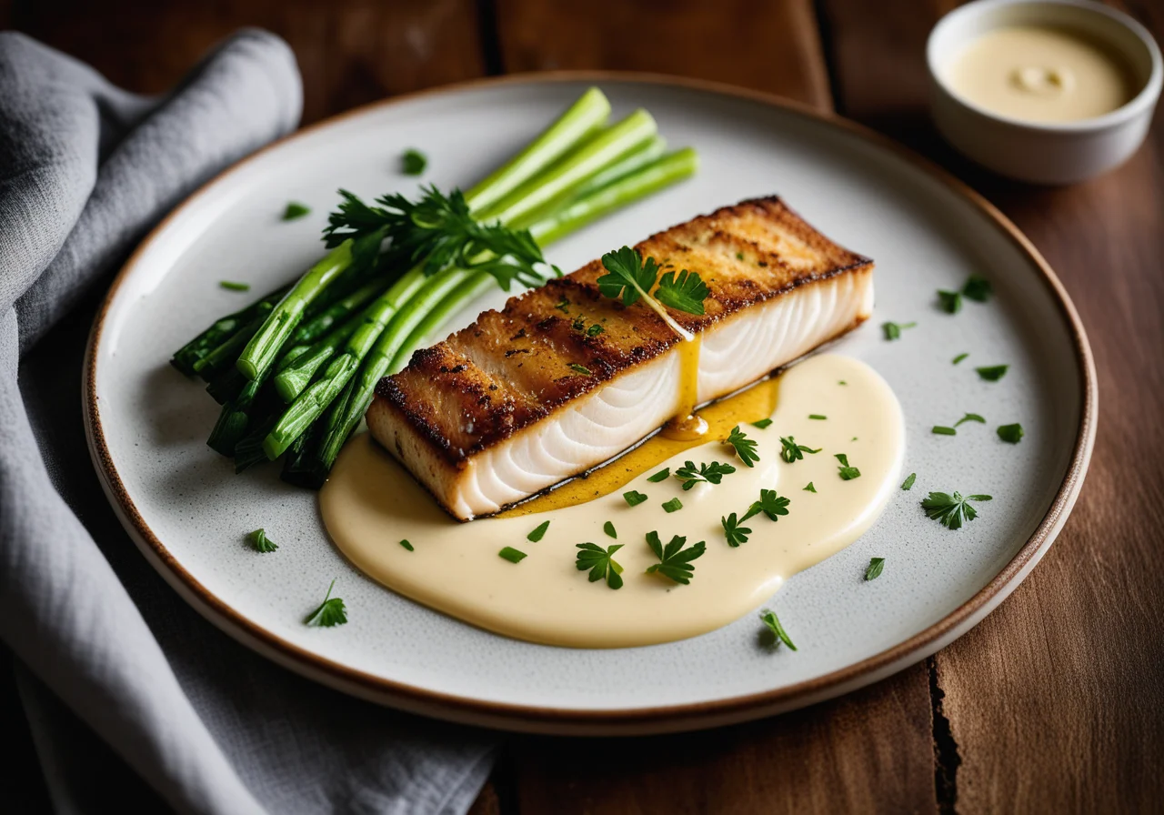 Zander on Leek Vegetables