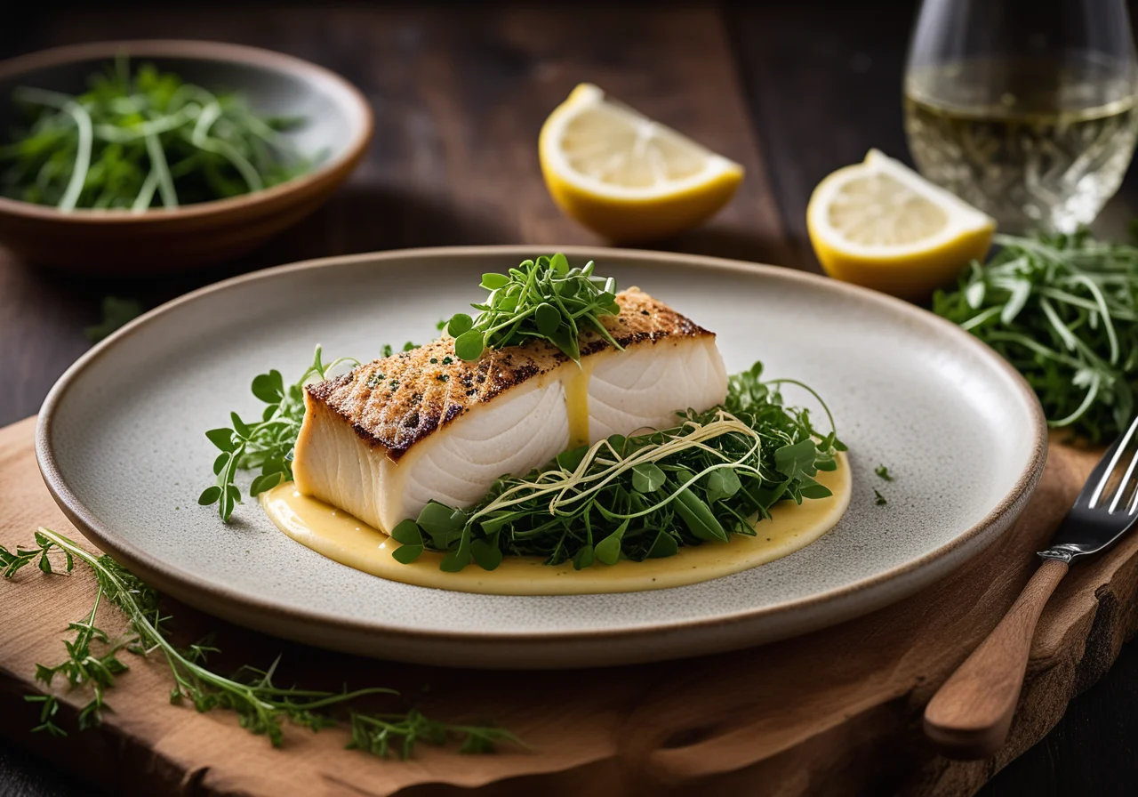 Sea Bass Roulades with Fennel and Arugula Sauce