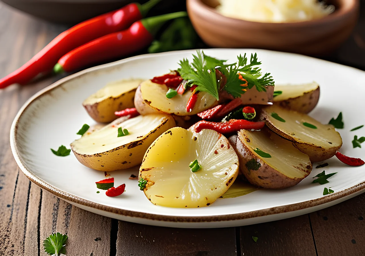 Smashed Potatoes with Cheese