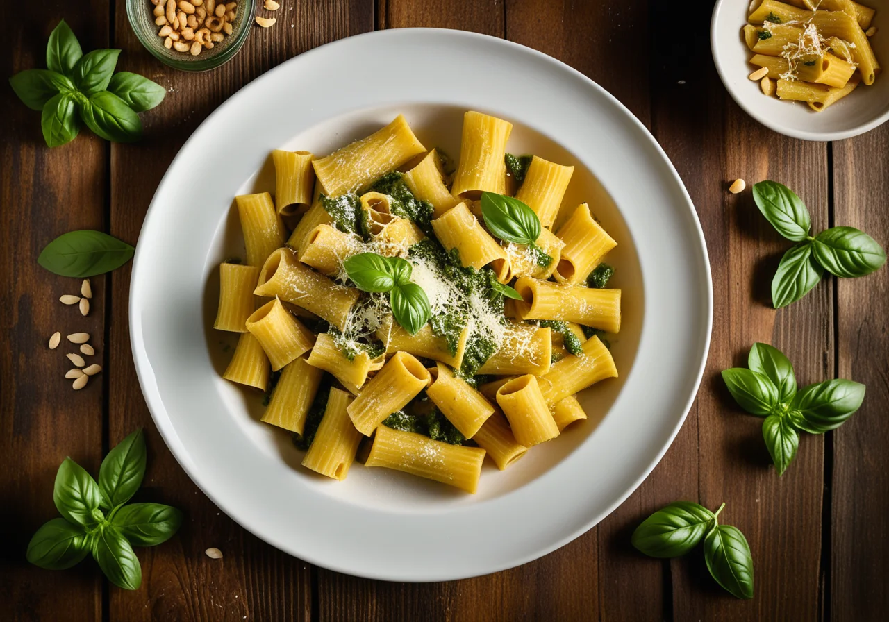 Rigatoni with Pesto alla Genovese