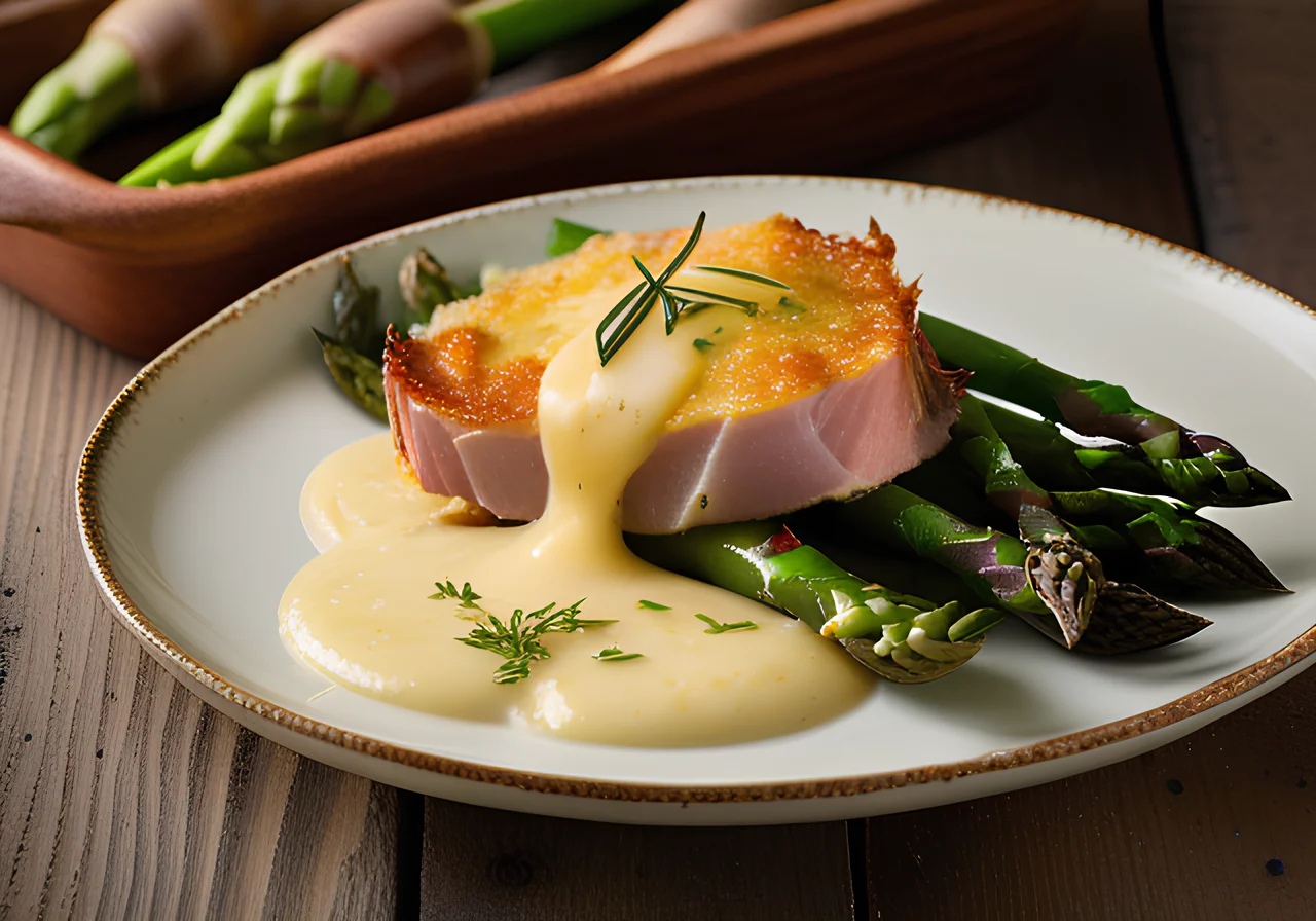 Ham and Asparagus Gratin