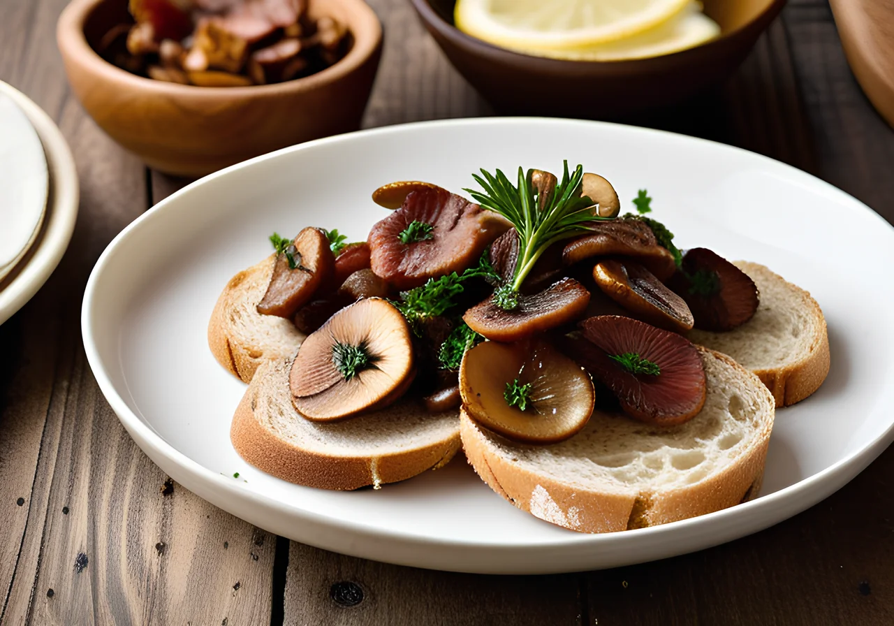 Kidney Mushroom Skillet with Bacon