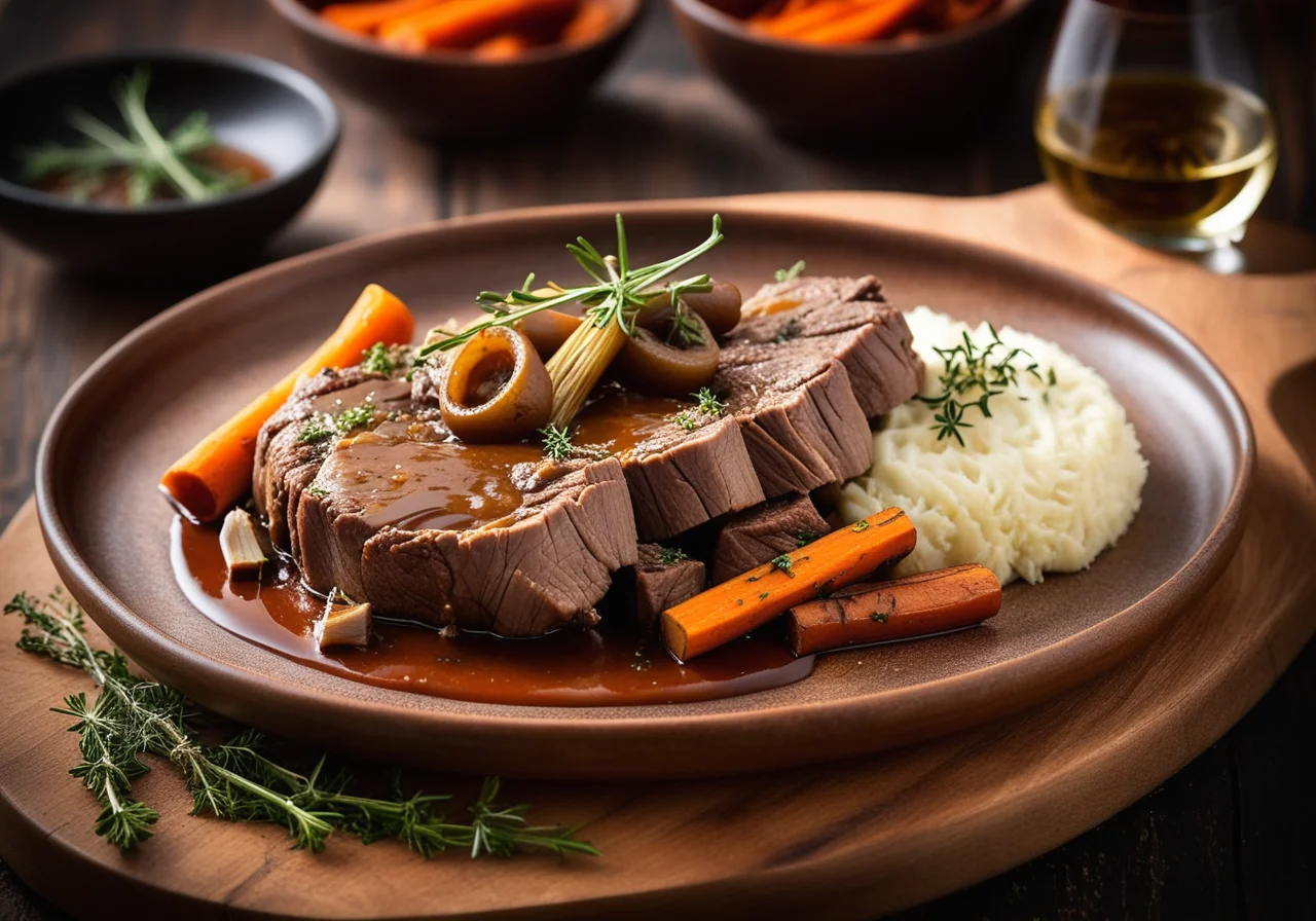 Braised Veal Shank (Ossobuco) with Carrots and Fennel