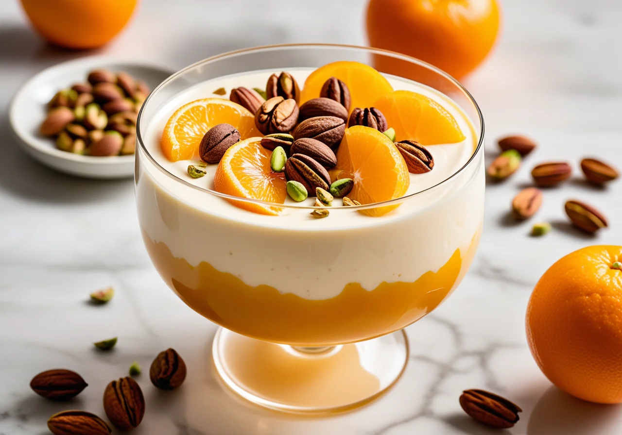Orange Yogurt with Pistachios