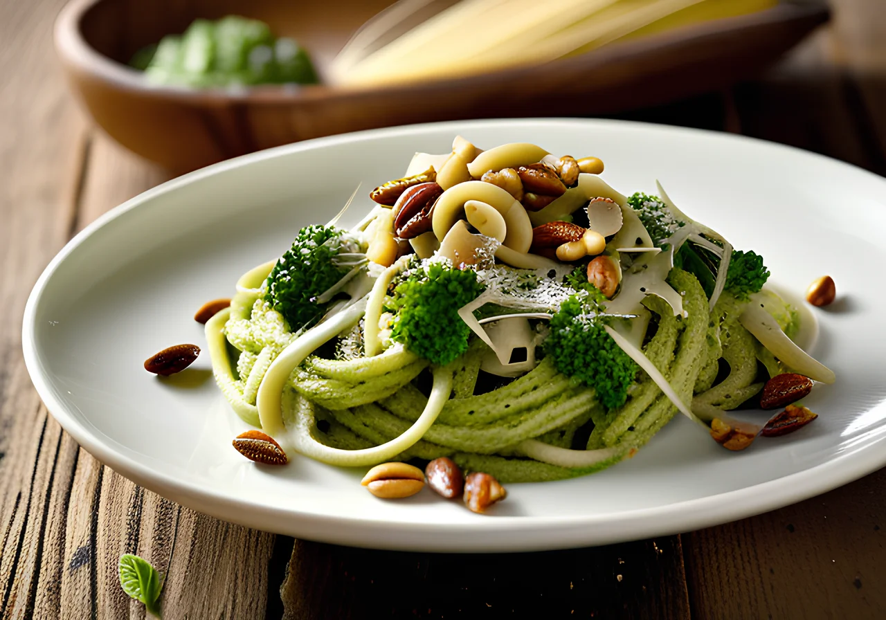 Pasta with Creamy Broccoli Pesto