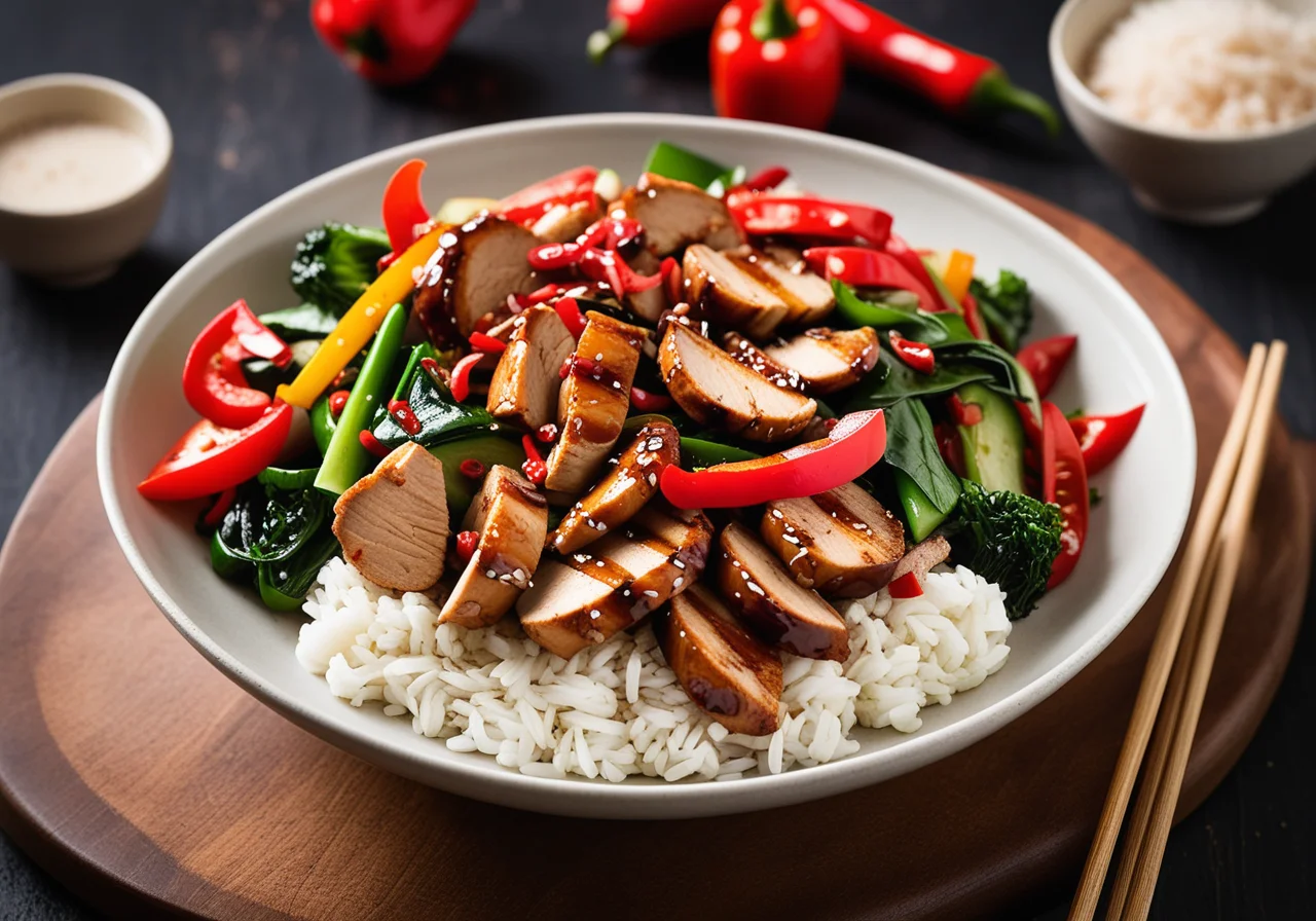 Chicken stir-fry with vegetables