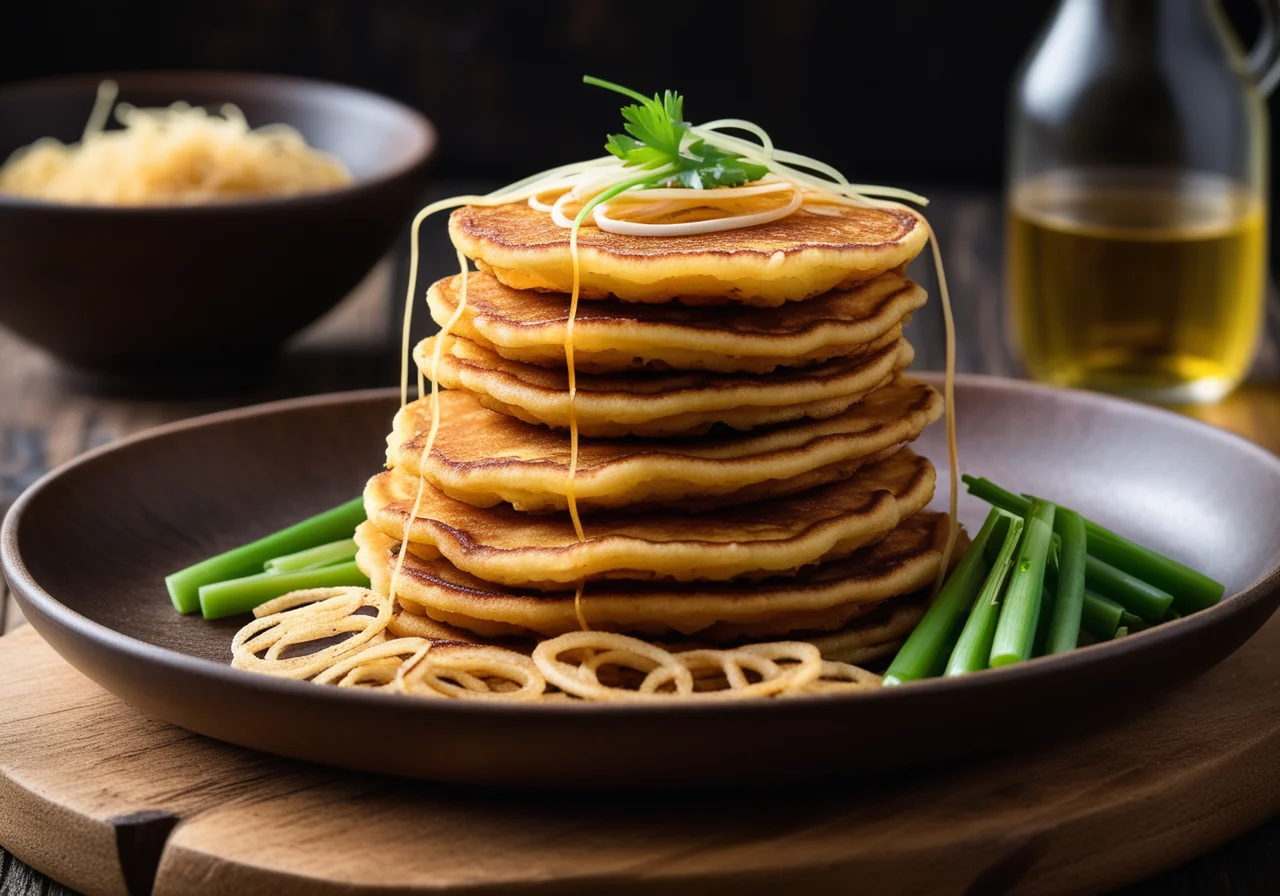 Fried Noodle Pancakes