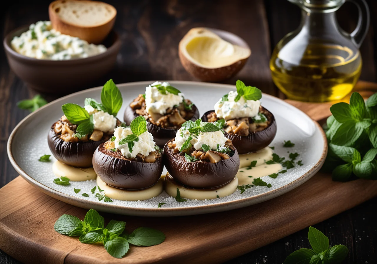 Stuffed Mushrooms with Feta and Herbs