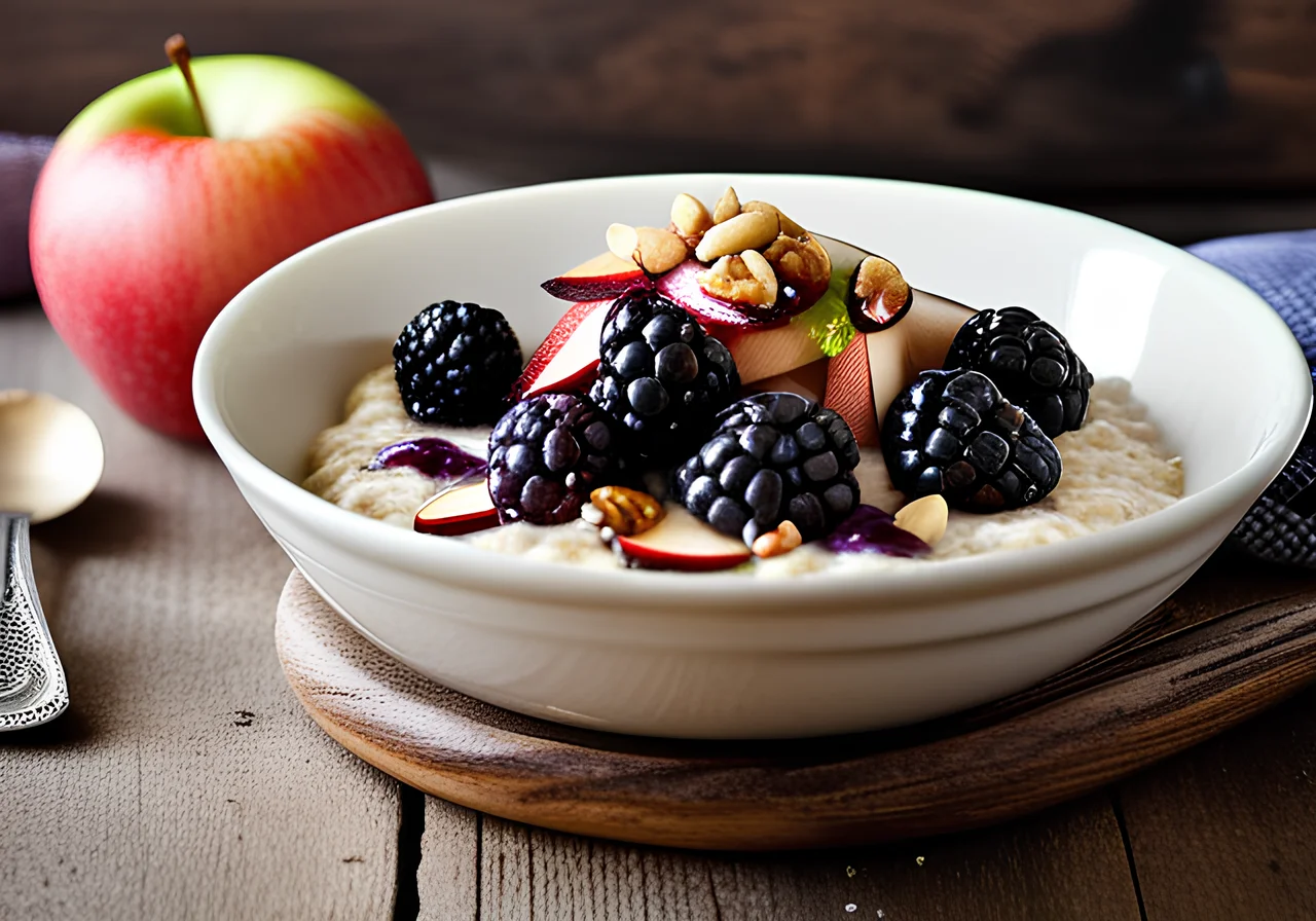 Overnight Oats with Blackberries
