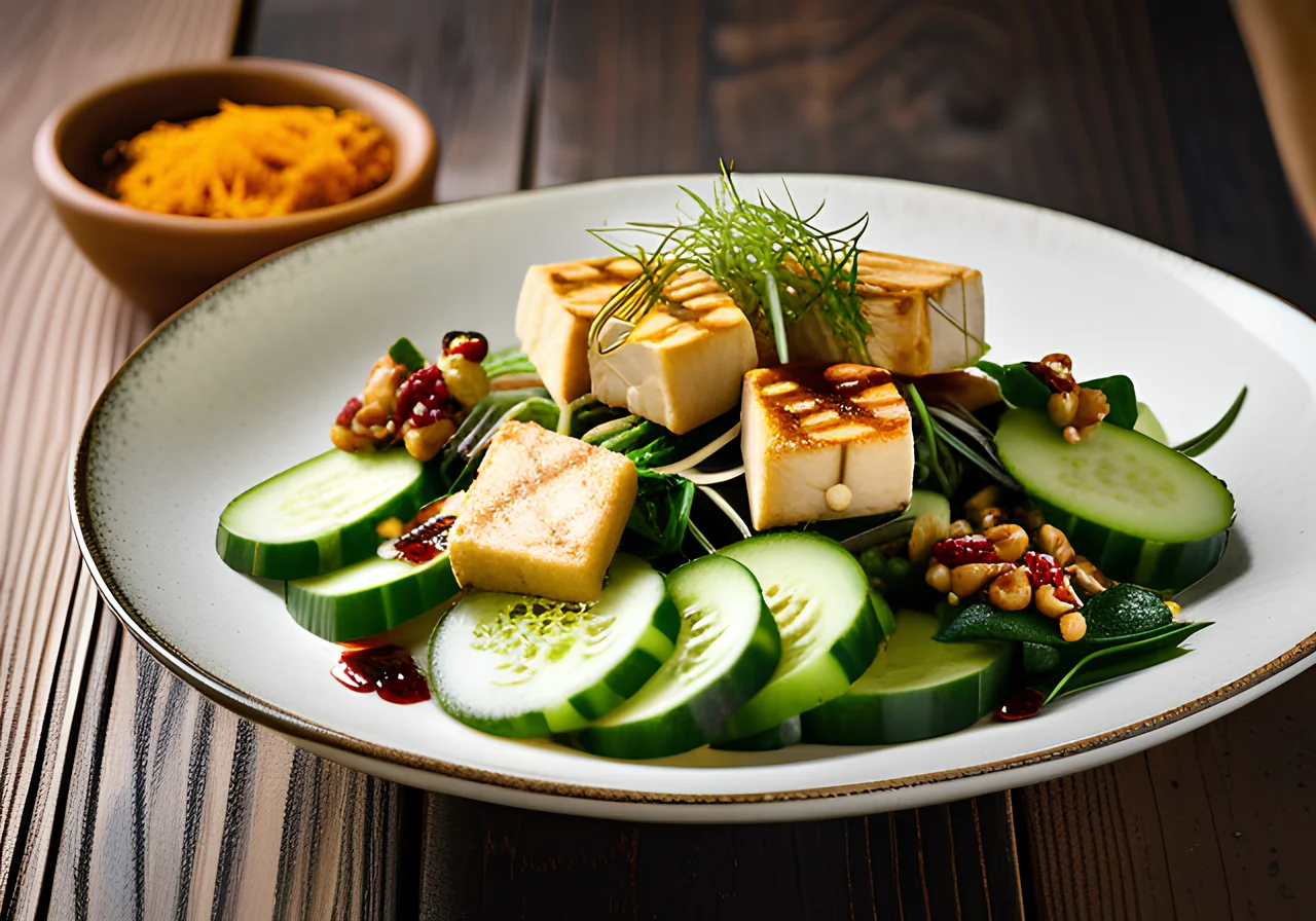 Soybean‑tofu Salad with Sprouts