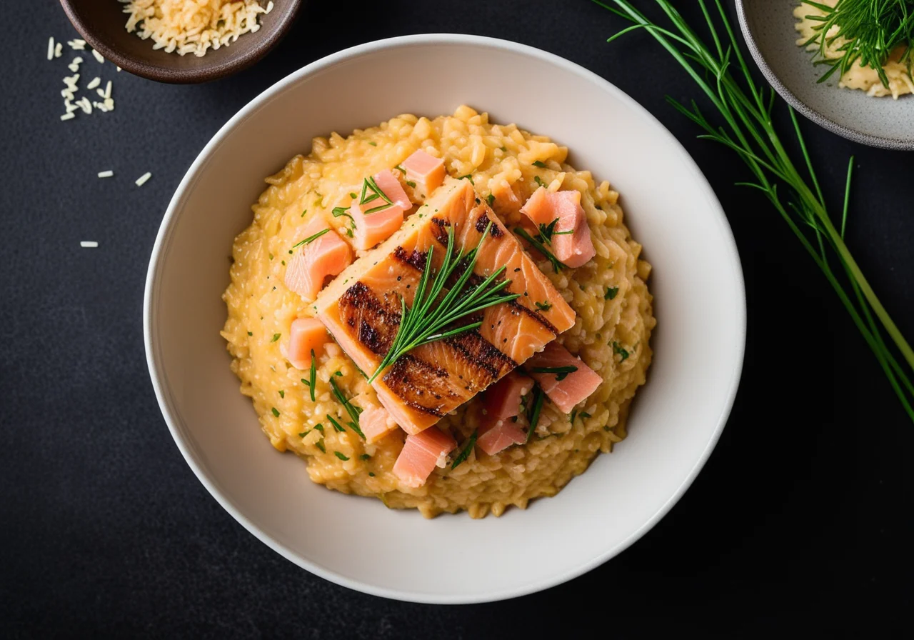 Salmon Risotto with Saffron