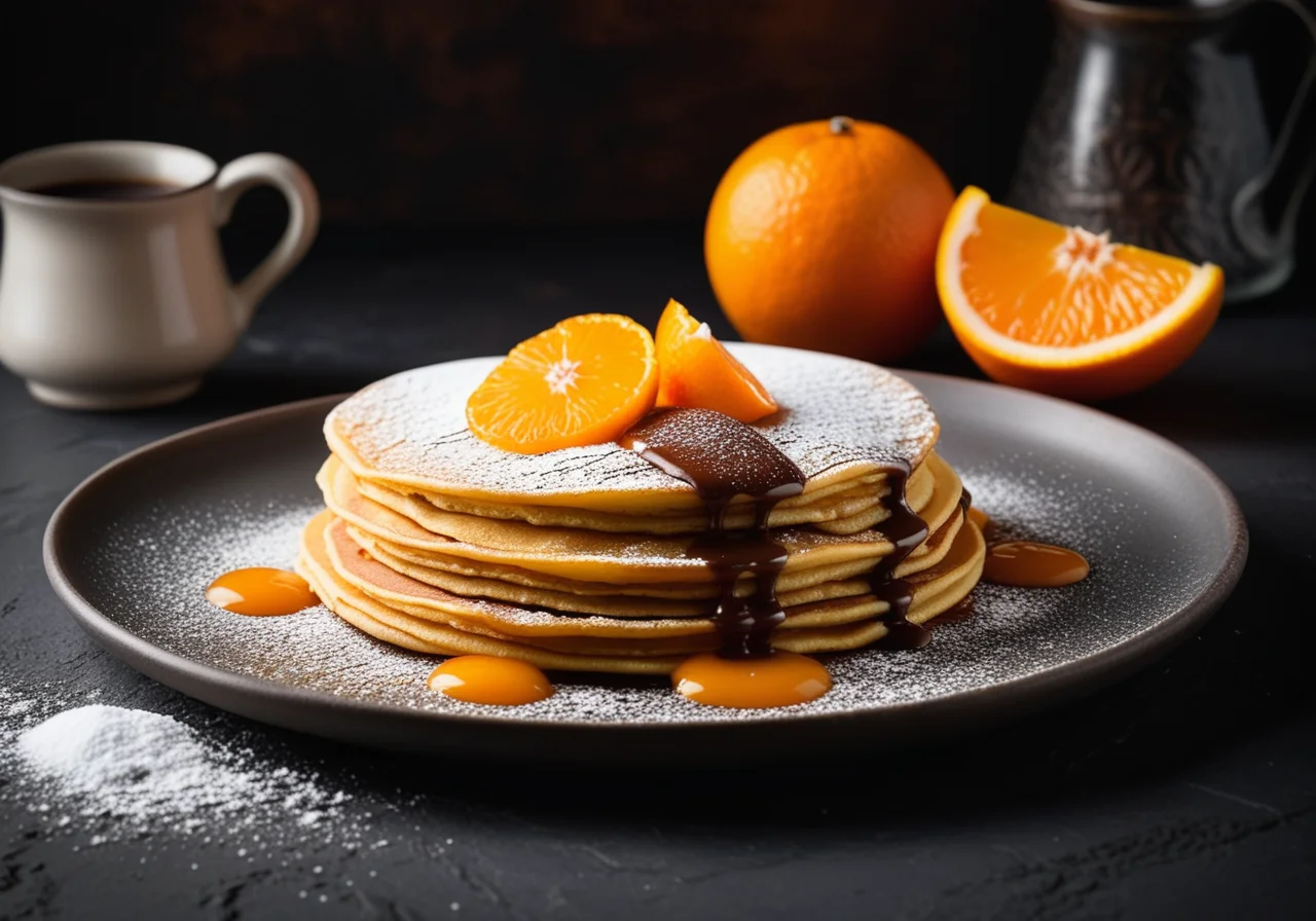 Vegan Chocolate Crepe with Orange Sauce