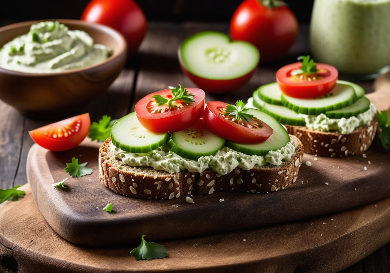 Seed Bread with Radish Cream Cheese