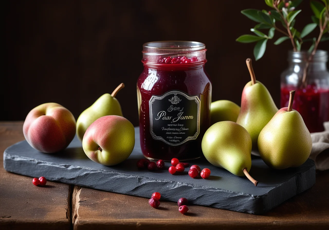 Pear and Lingonberry Jam