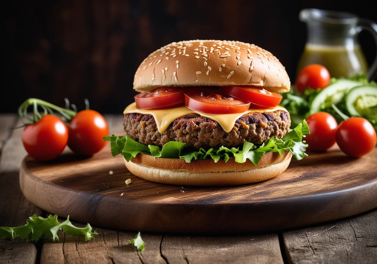 Veggie Burger with Homemade Burger Buns