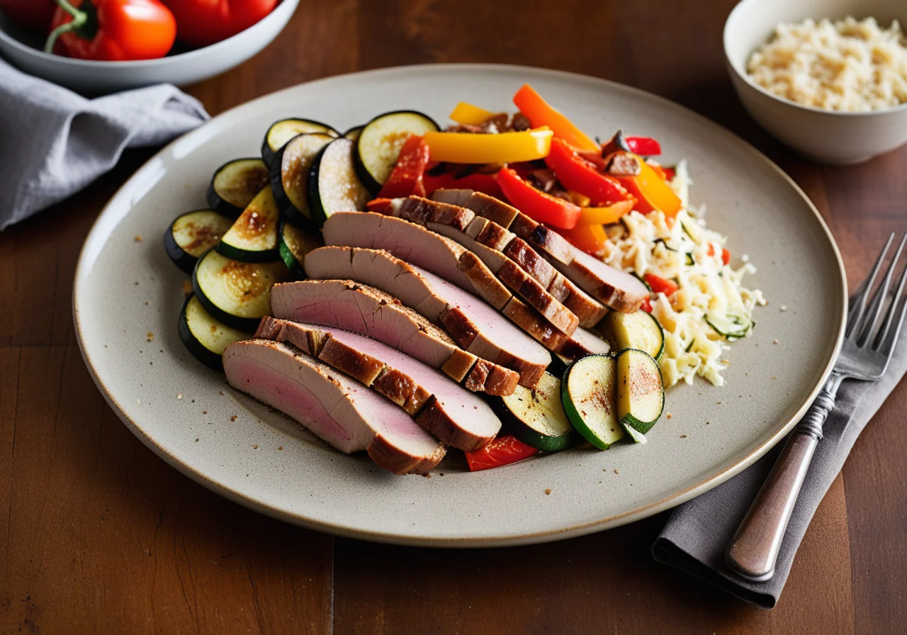 Turkey Steak with Mediterranean Vegetables