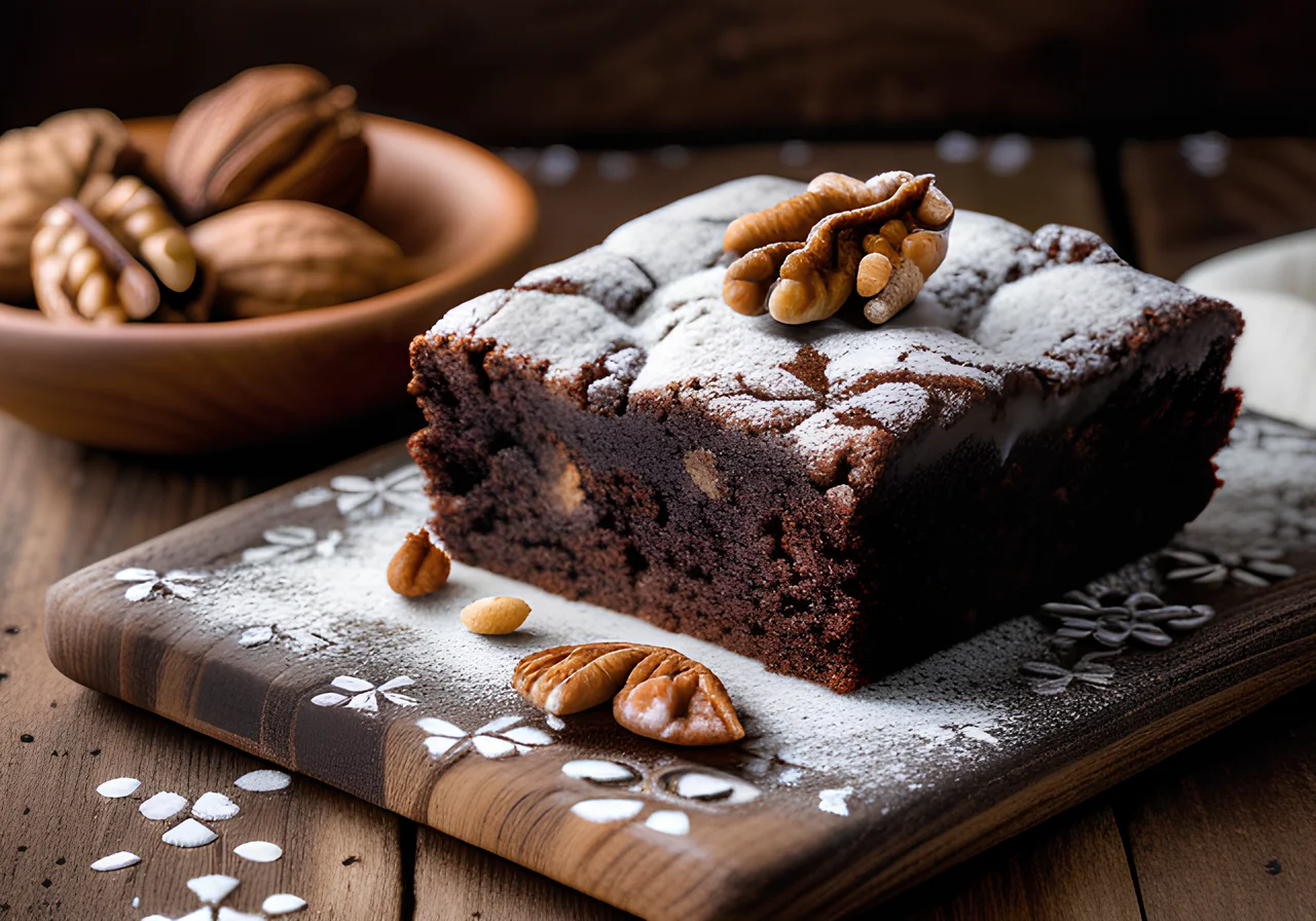 Moist Walnut Chocolate Brownies