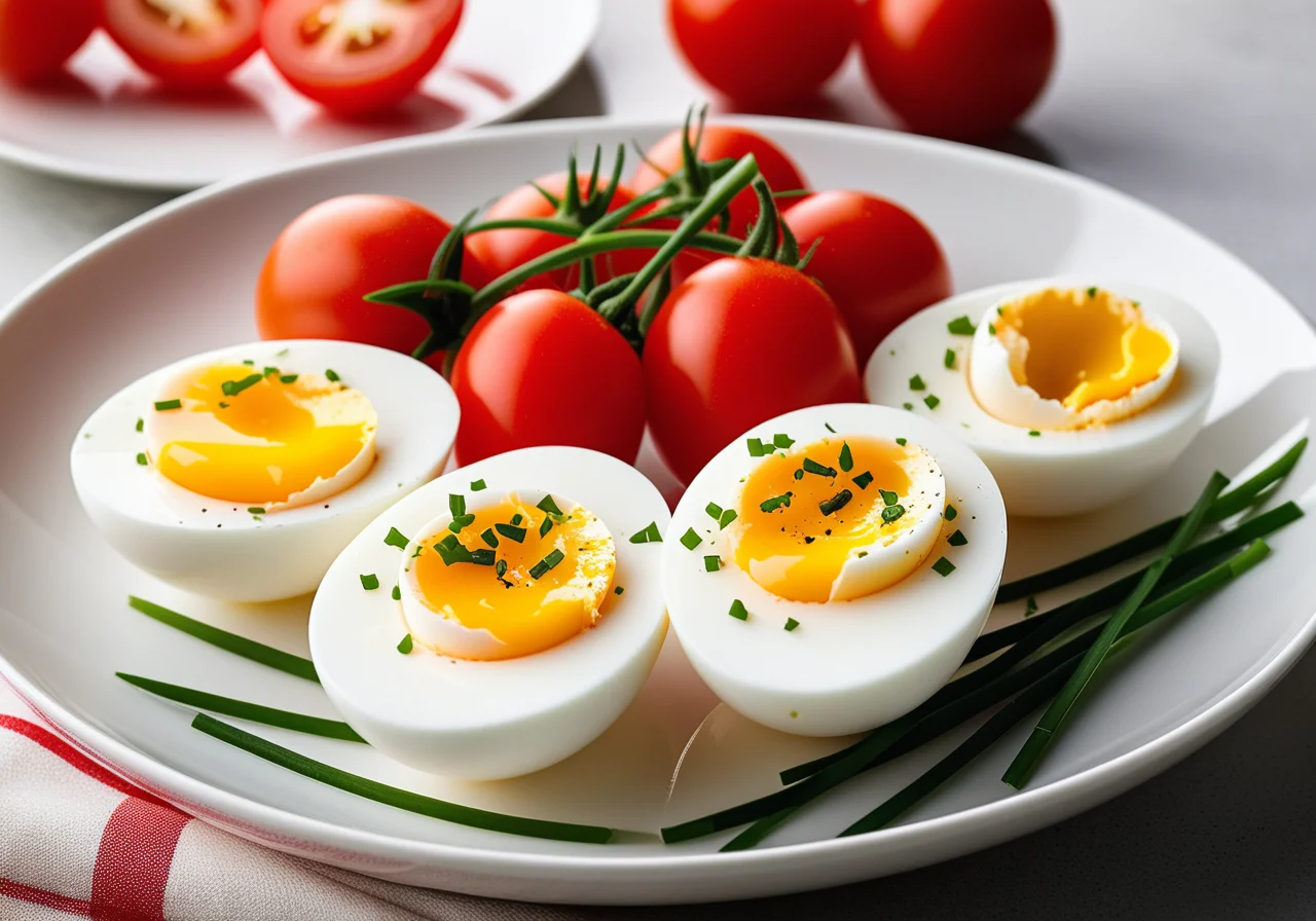Fingerfood aus Ei und Tomate