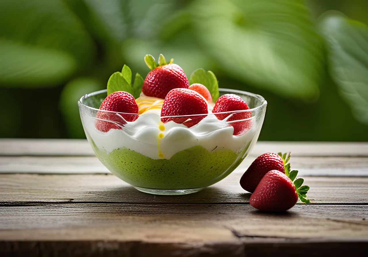 Lime Quark with Strawberries