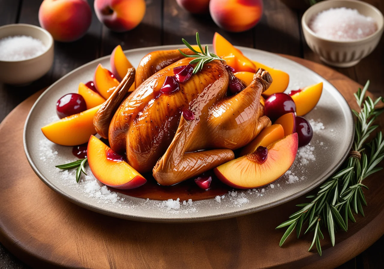 Braised Turkey with Nectarines