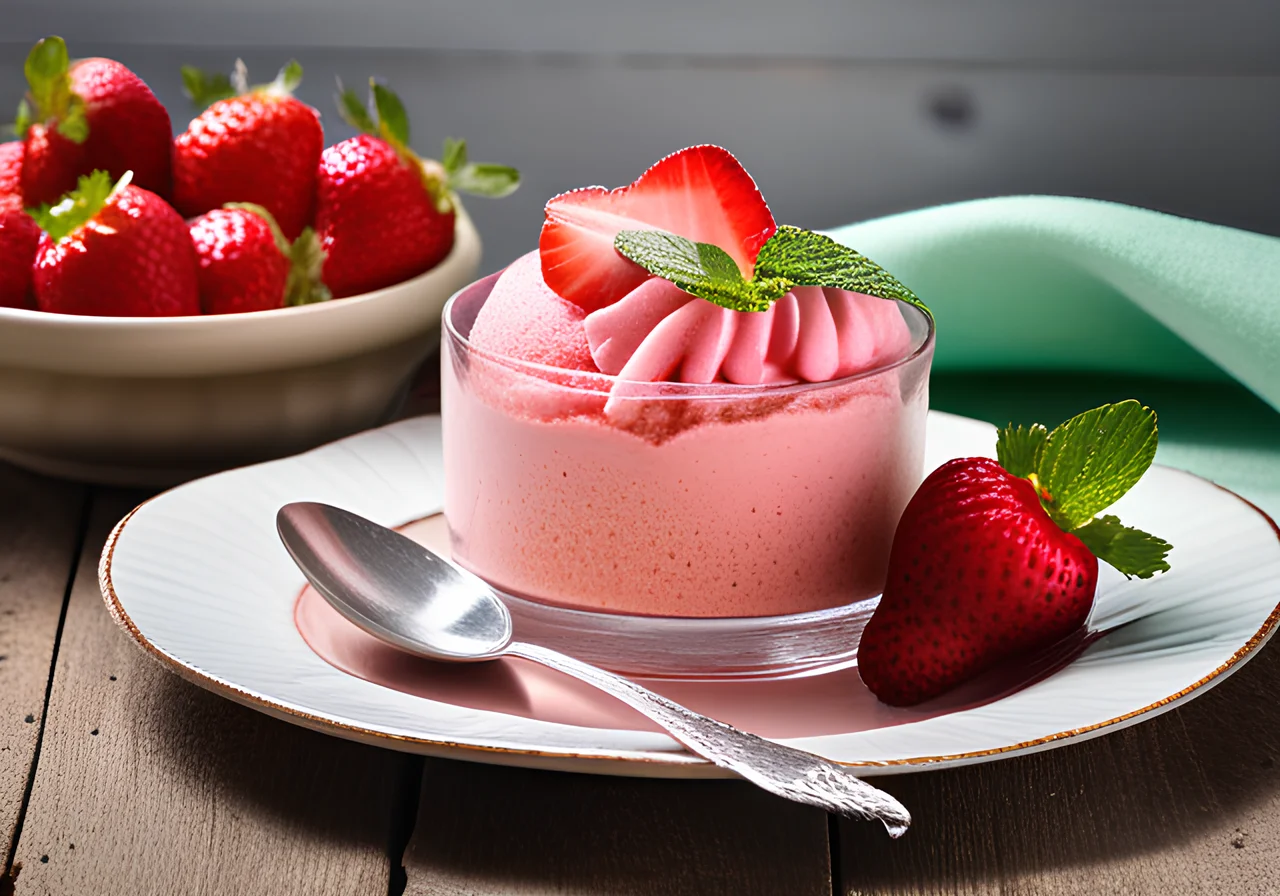 Strawberry Ice Soufflé