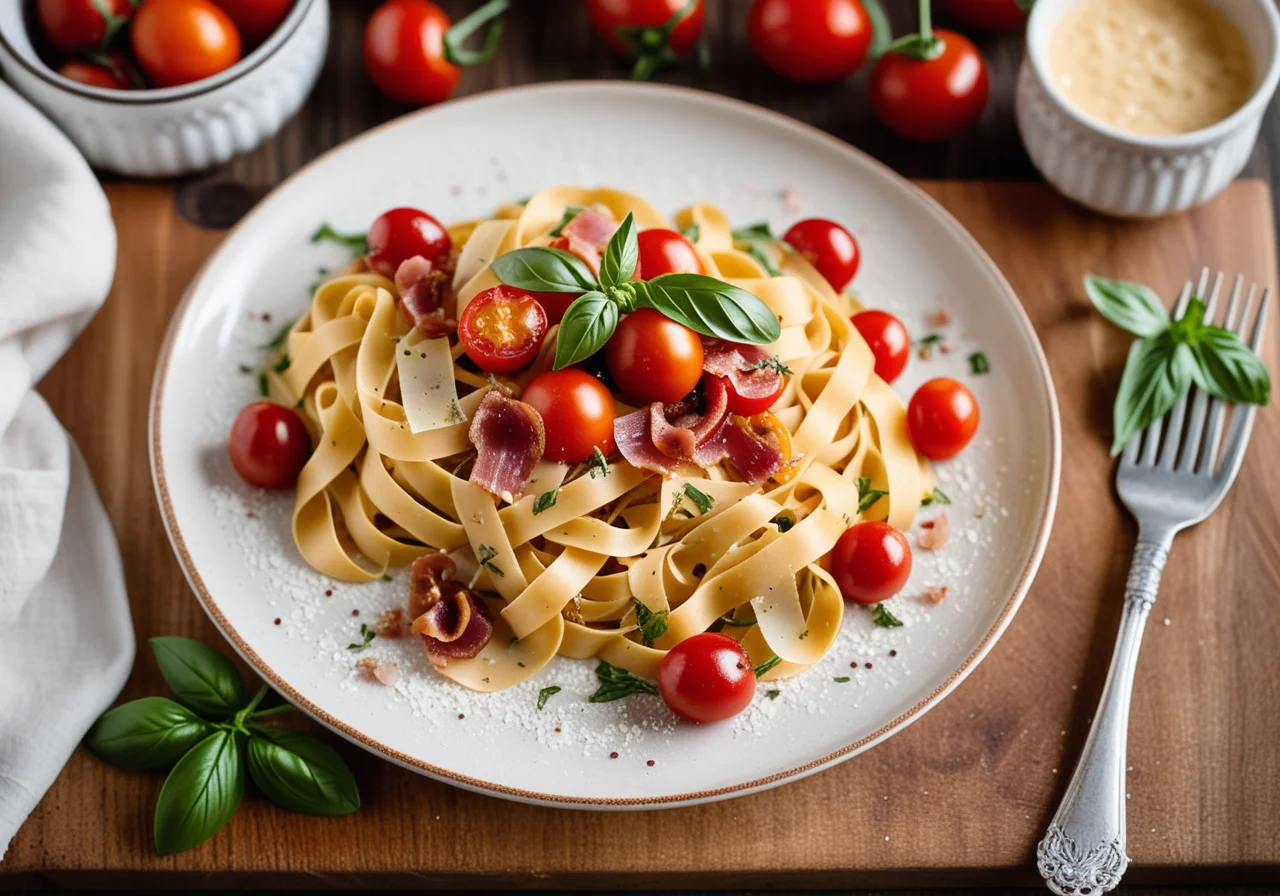Tagliatelle with Pancetta