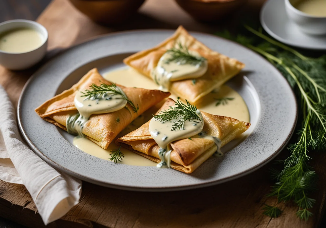 Salmon Chicory Crêpe Packets