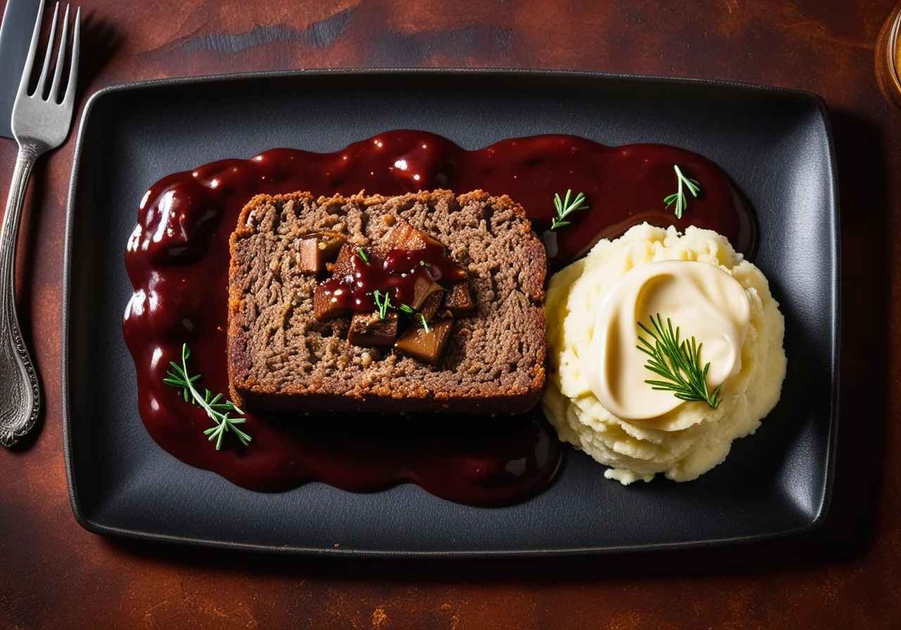 Ground Meat Loaf with Barbecue Sauce