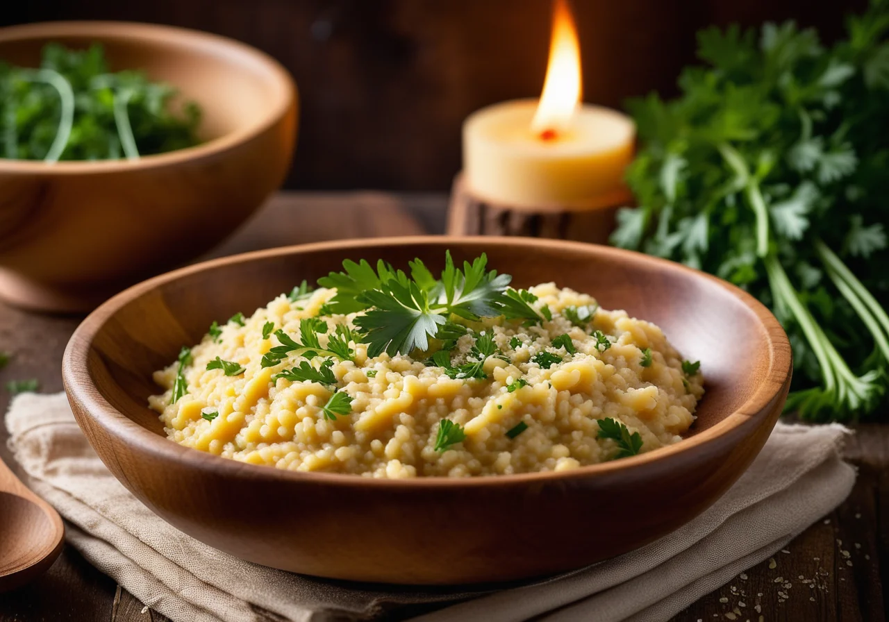 Hirsotto with Manchego