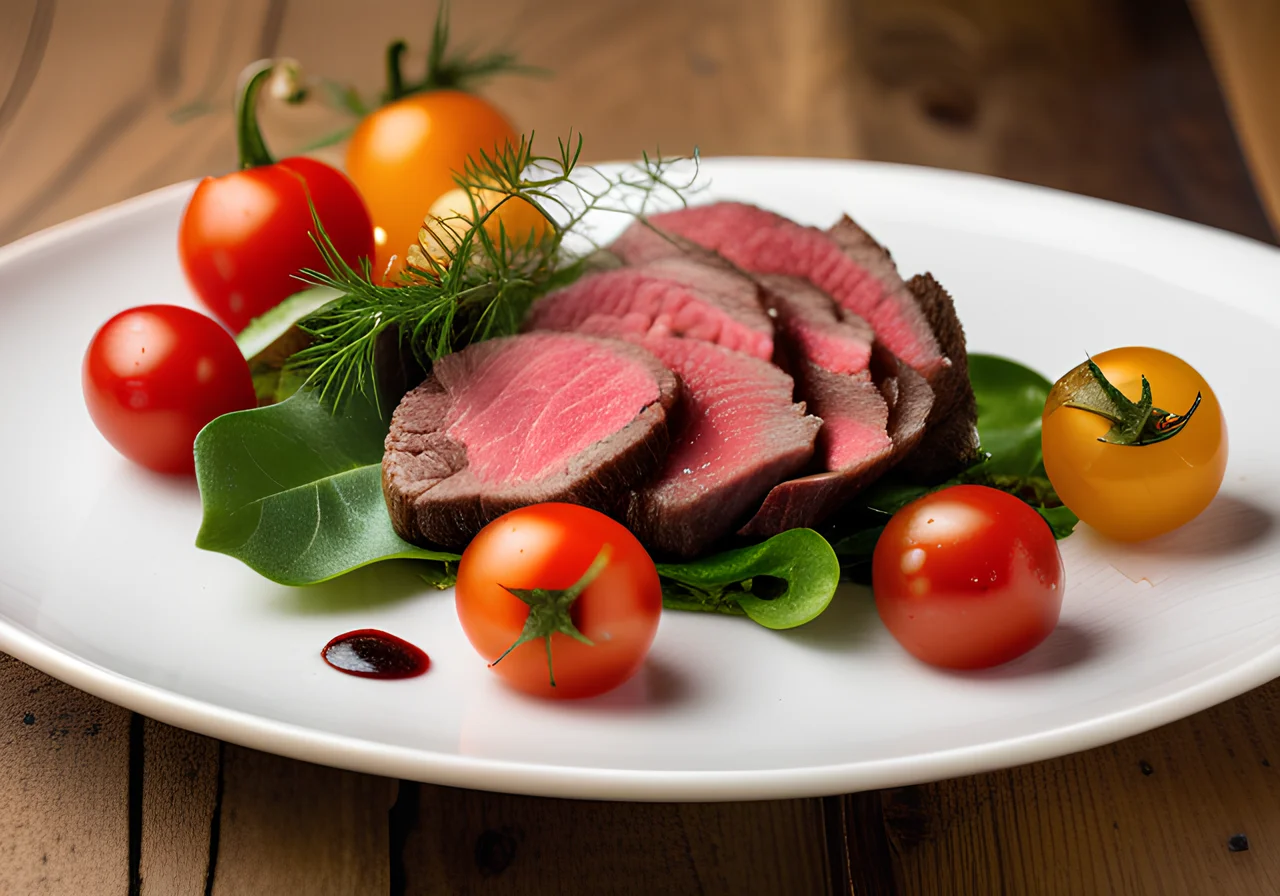 Beef Fillet on Oakleaf Salad