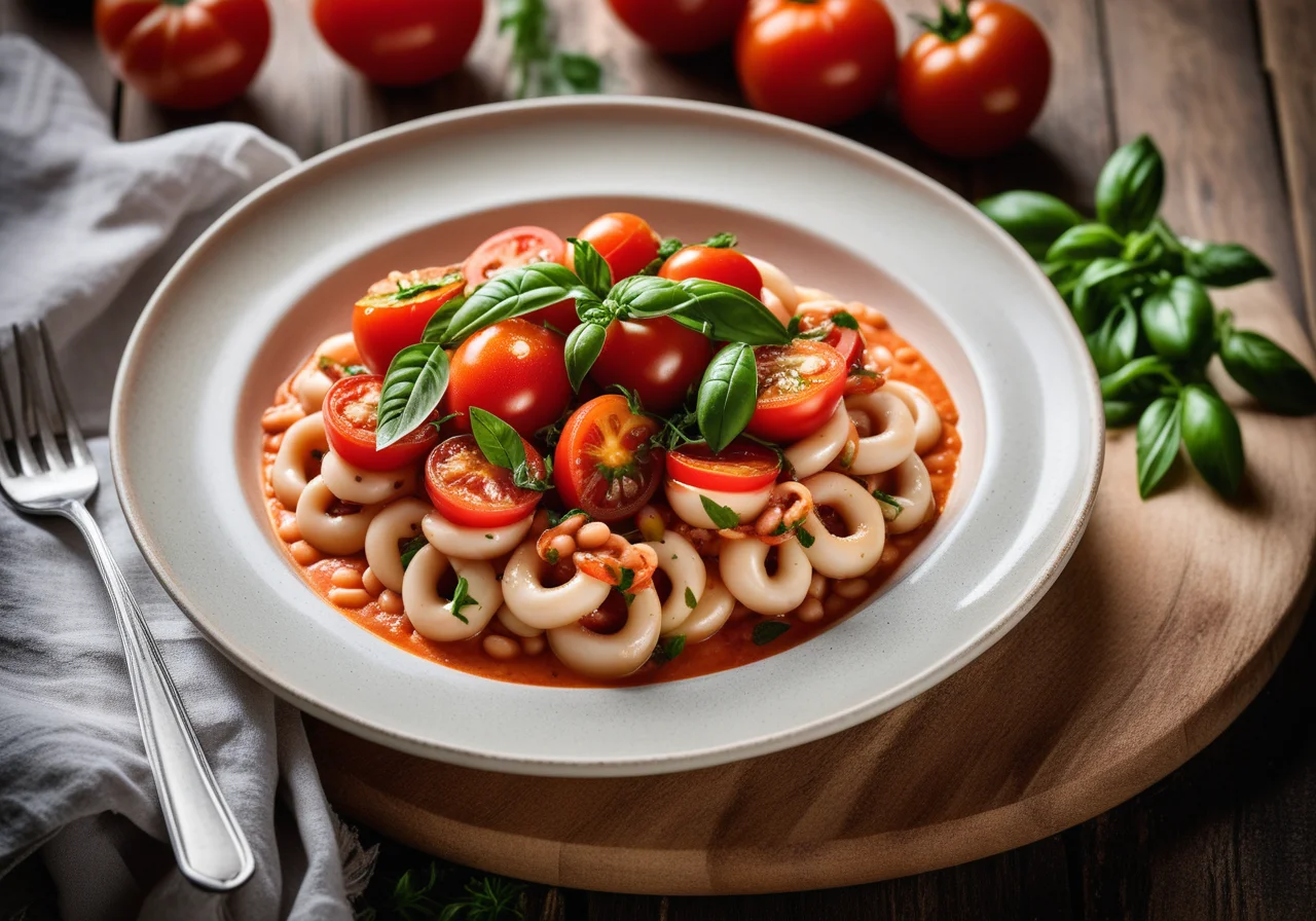 Bean Vegetable with Squid