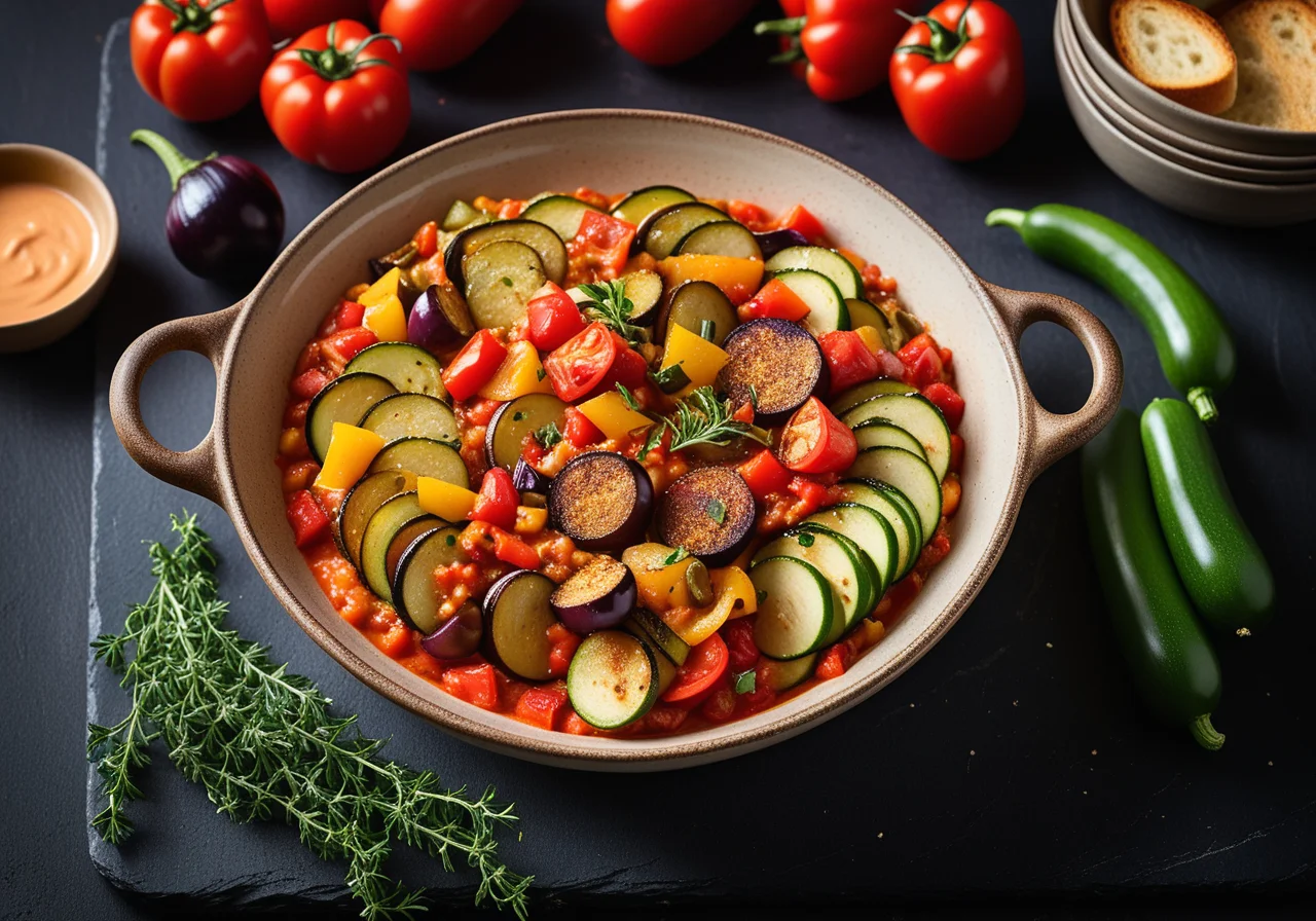 Ratatouille with Crunchy Topping