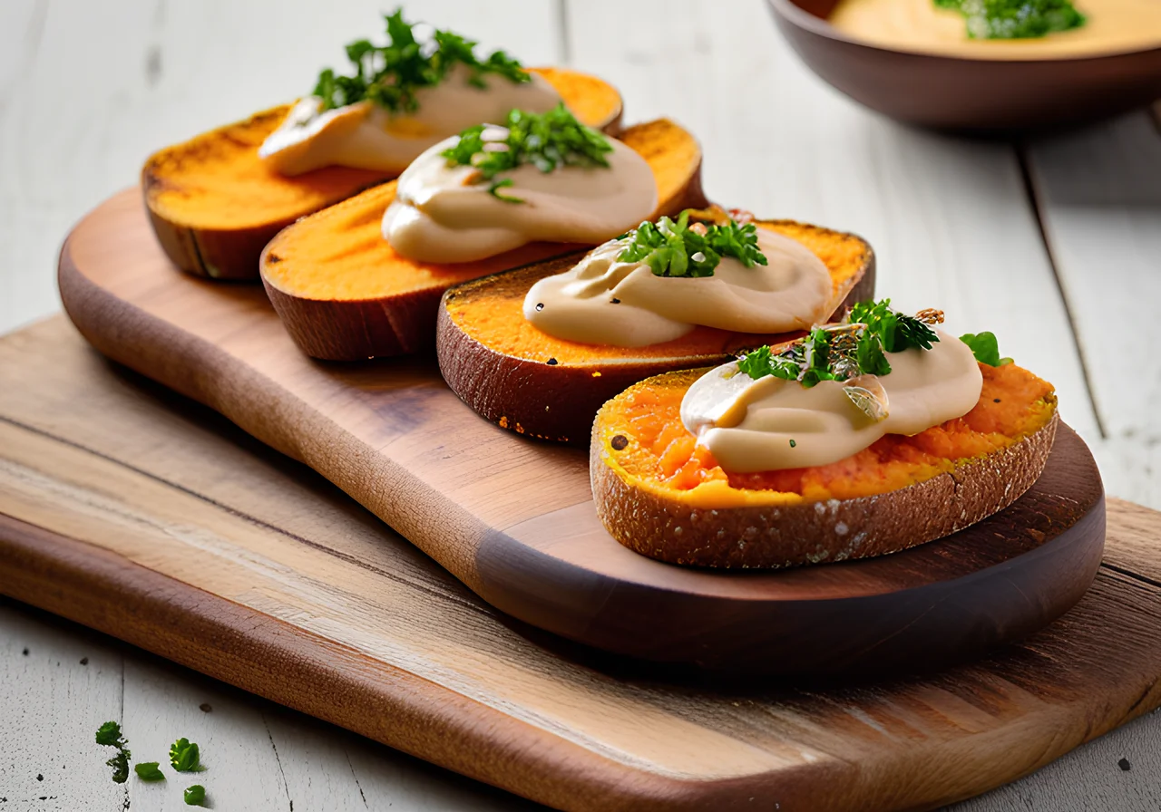 Oriental Sweet Potato Toast with Couscous