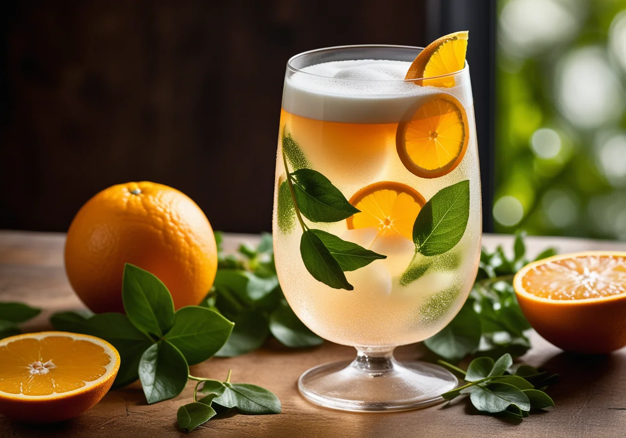 Waldmeister-Orangenbowle