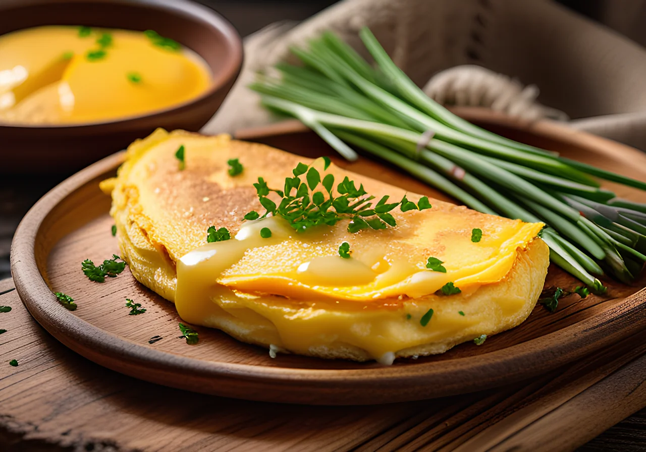 Cheese Omelette with Chives