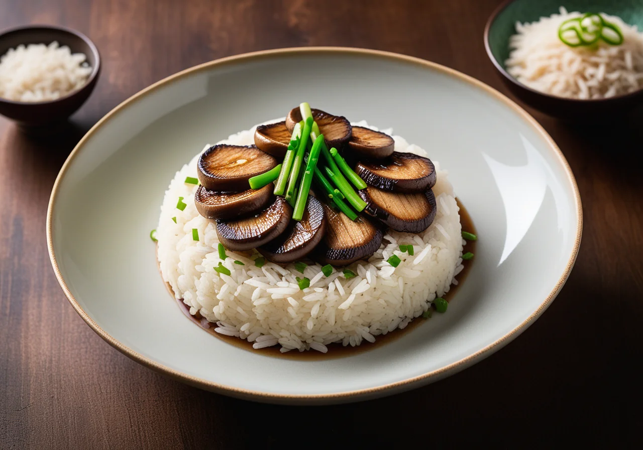Rice with Fish and Shiitake