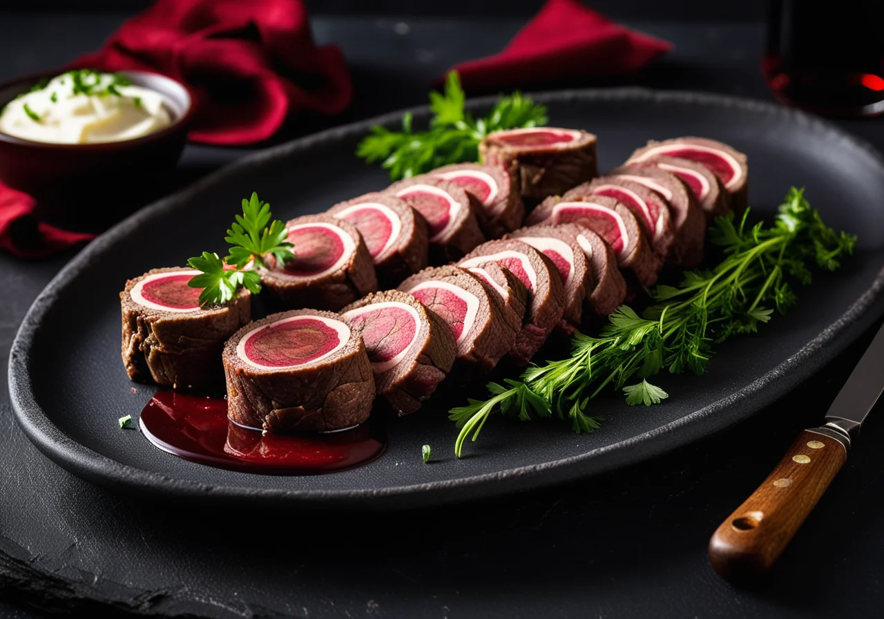 Rouladen mit Rotweinsoße