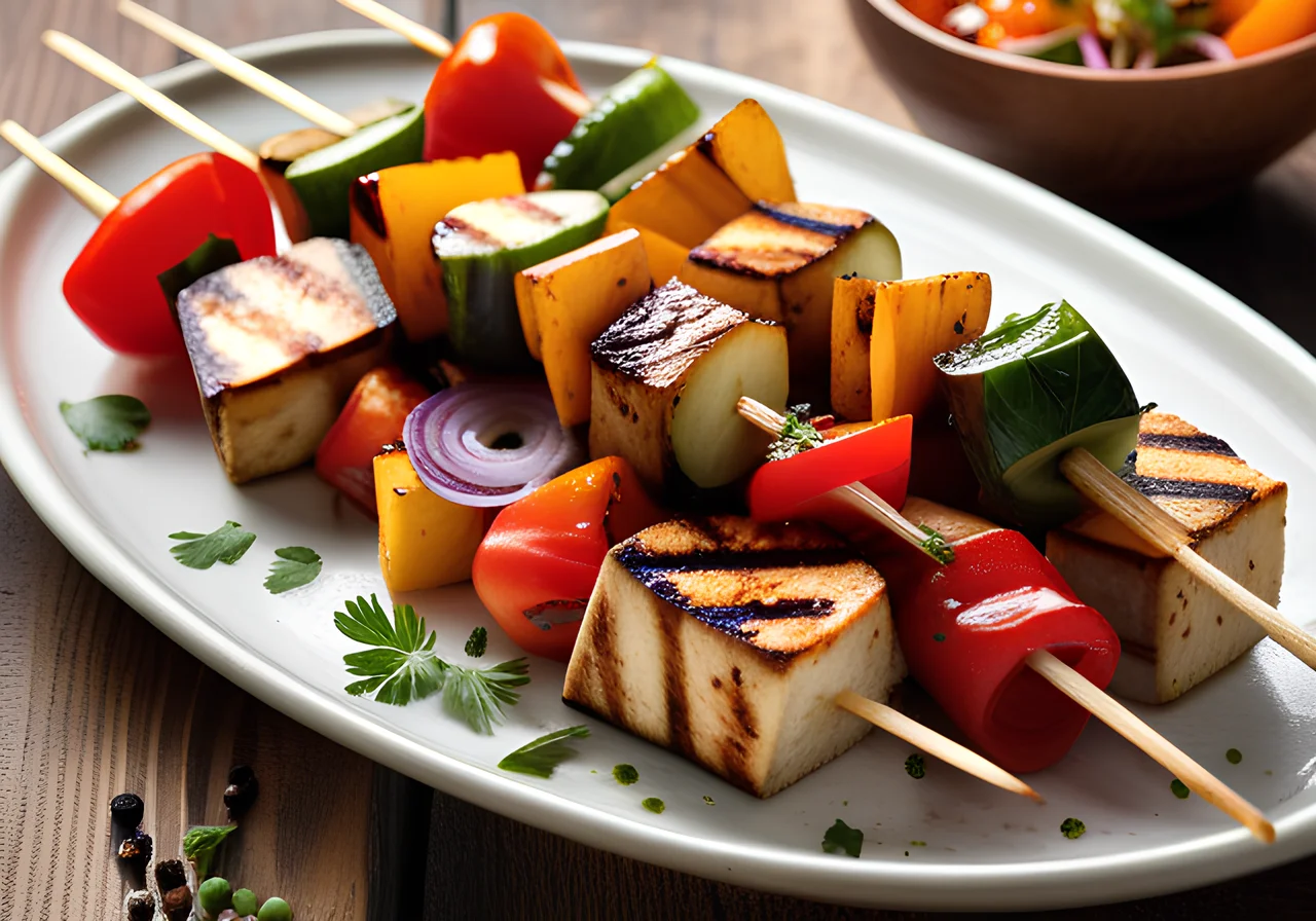 Tofu Vegetable Skewers