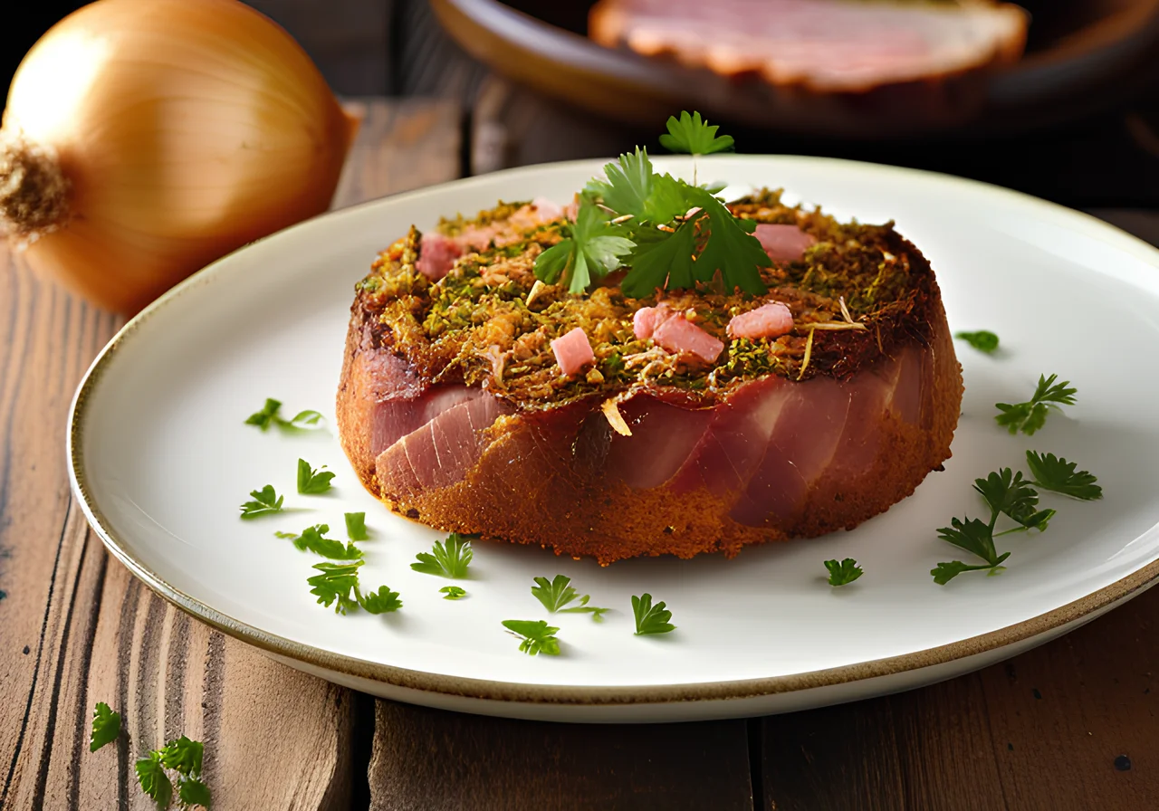 Onion Cake with White Cabbage