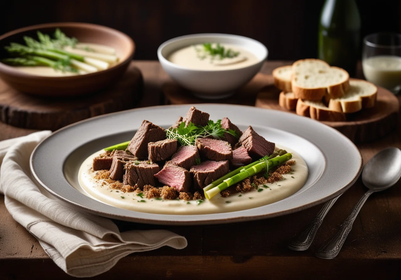 Beef Stew with Roasted Asparagus